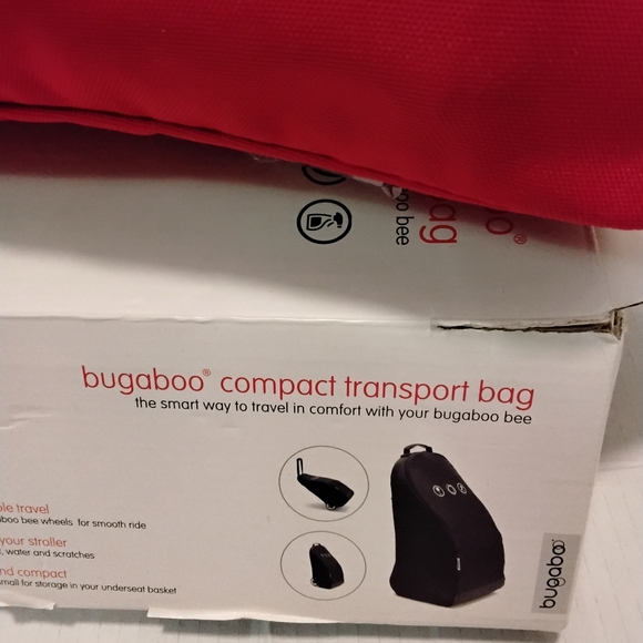 Bugaboo Compact Transport Bag 80562TB03 Black Red Bugaboo Travel Stroller Bag - Picture 2 of 4